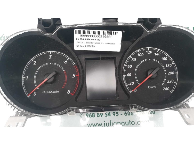 Recambio de cuadro instrumentos para citroen c4 aircross seduction referencia OEM IAM 8100C344 OT34516 MM0055405