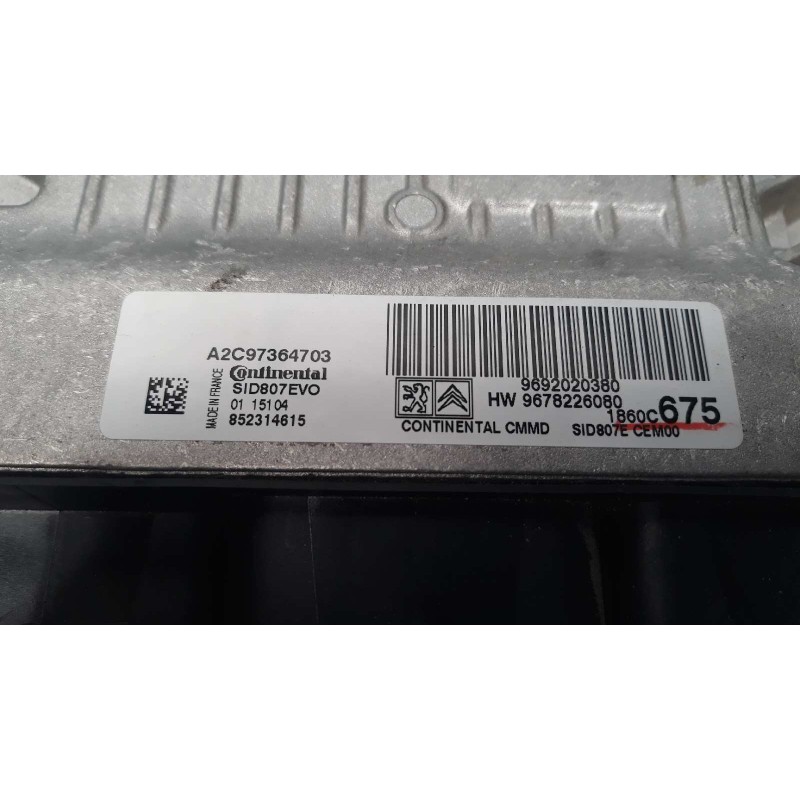 Recambio de centralita motor uce para citroen c4 aircross seduction referencia OEM IAM 9692020380 A2C97364703 KIT - CONTINENTAL