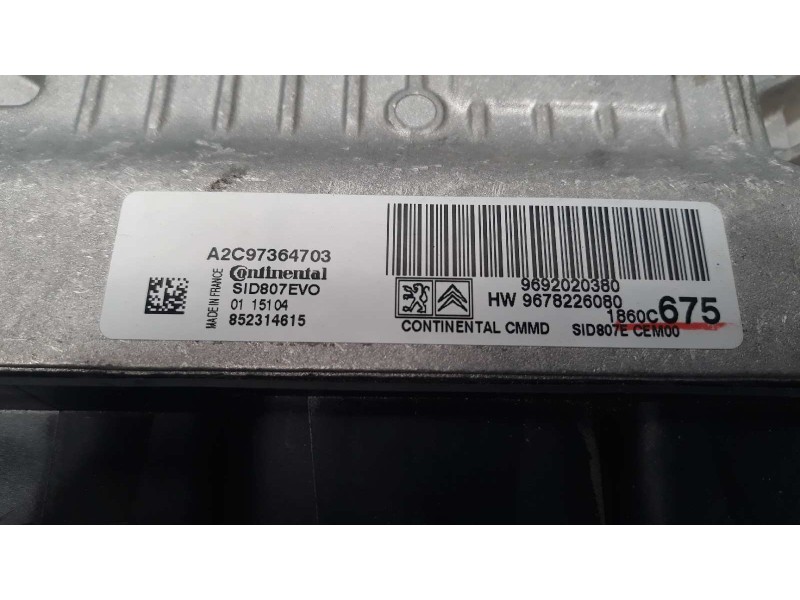 Recambio de centralita motor uce para citroen c4 aircross seduction referencia OEM IAM 9692020380 A2C97364703 KIT - CONTINENTAL