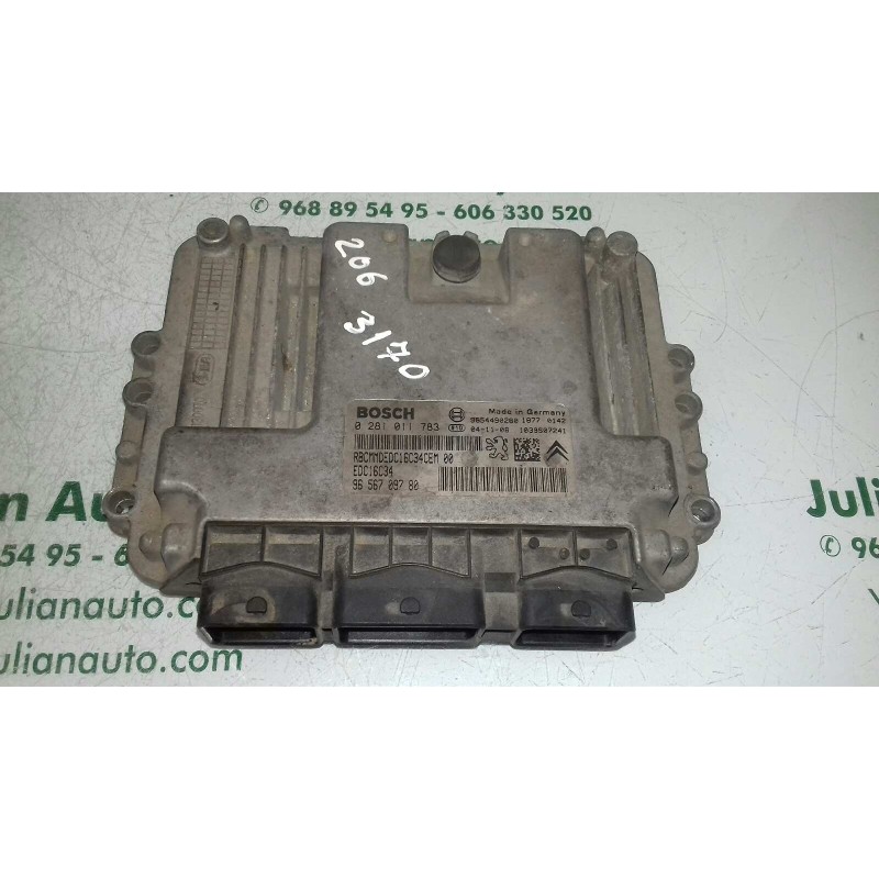 Recambio de centralita motor uce para peugeot 206 sw x-line referencia OEM IAM 0281011783 9656709780 EDC16C34