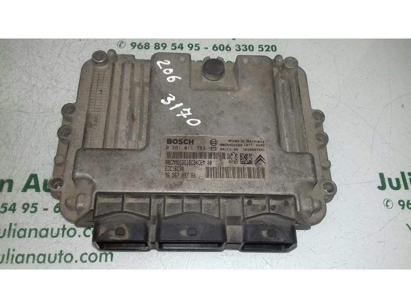 Recambio de centralita motor uce para peugeot 206 sw x-line referencia OEM IAM 0281011783 9656709780 EDC16C34