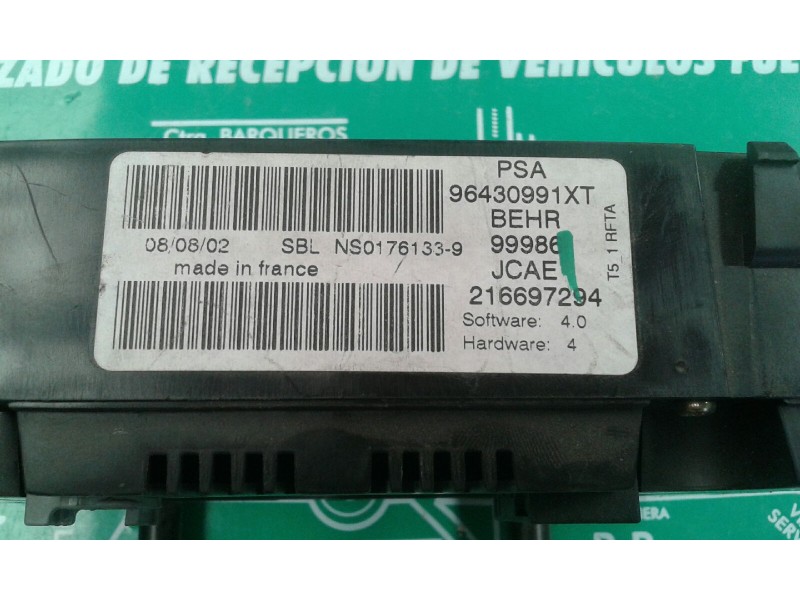 Recambio de mando climatizador para peugeot 307 (s1) xn referencia OEM IAM 96430991XT 99986 216697294