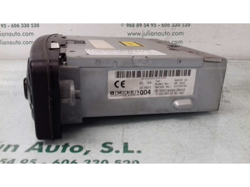 Recambio de sistema audio / radio cd para mercedes-benz clase c (w203) berlina 180 (203.035) referencia OEM IAM A203820178606 21