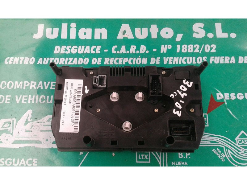 Recambio de mando climatizador para peugeot 307 cc (s1) 2.0 referencia OEM IAM 96430991XT C7587 216697294