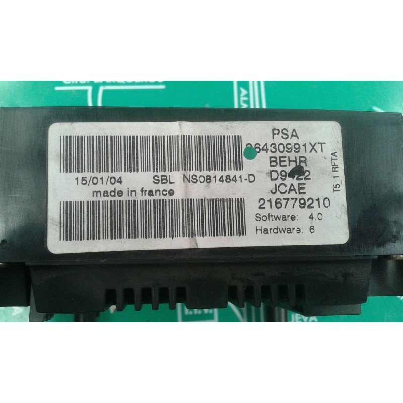 Recambio de mando climatizador para peugeot 307 break / sw (s1) sw referencia OEM IAM 96430991XT D9422 216779210