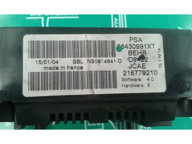 Recambio de mando climatizador para peugeot 307 break / sw (s1) sw referencia OEM IAM 96430991XT D9422 216779210