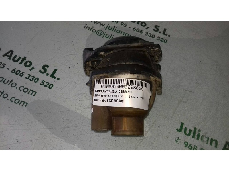Recambio de faro antiniebla derecho para bmw x3 (e83) 2.0d referencia OEM IAM 6230100000 3416773 2 PINES