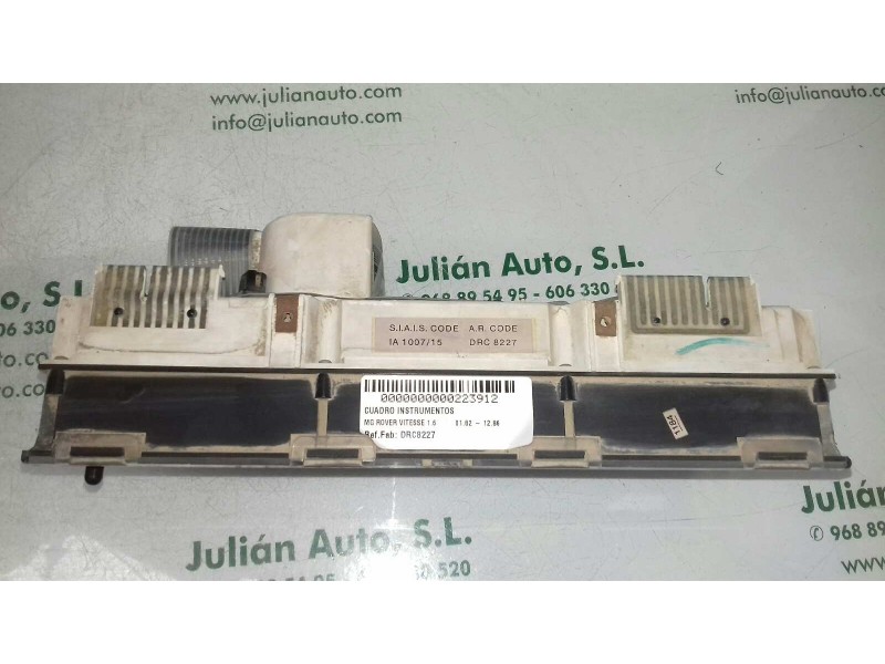 Recambio de cuadro instrumentos para mg rover vitesse 1.6 referencia OEM IAM DRC8227 100715 
