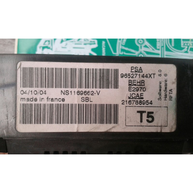 Recambio de mando climatizador para peugeot 307 break / sw (s1) break xs referencia OEM IAM 96527144XT E2970 216788954