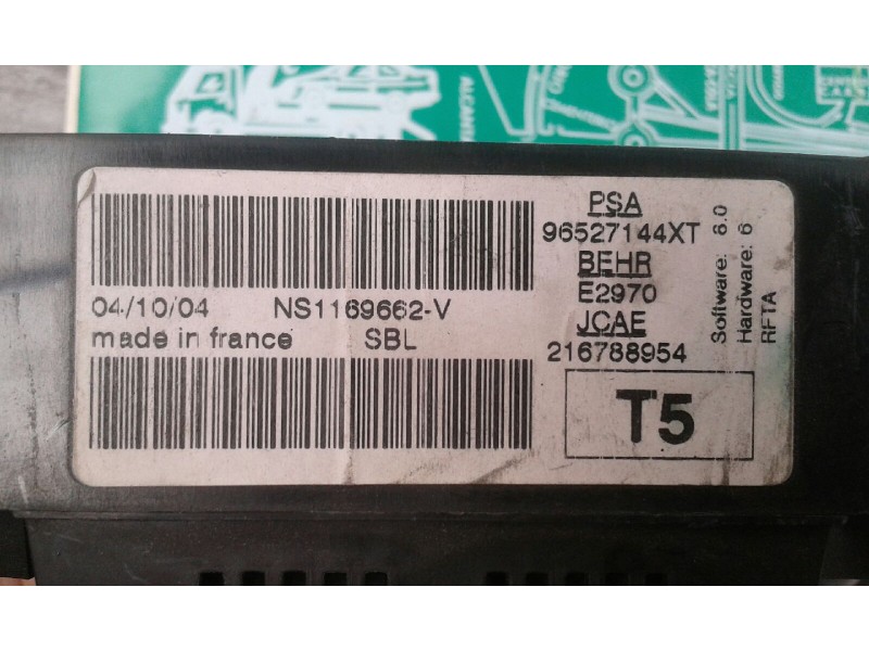Recambio de mando climatizador para peugeot 307 break / sw (s1) break xs referencia OEM IAM 96527144XT E2970 216788954