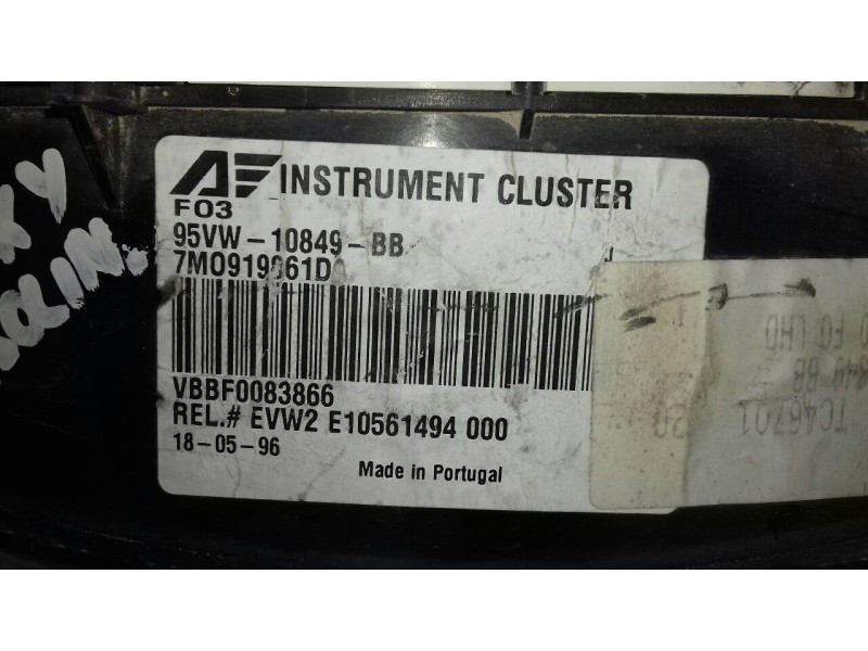 Recambio de cuadro instrumentos para ford galaxy (vx) clx referencia OEM IAM 95VW10849BB 7M0919861D F5RF10A855A