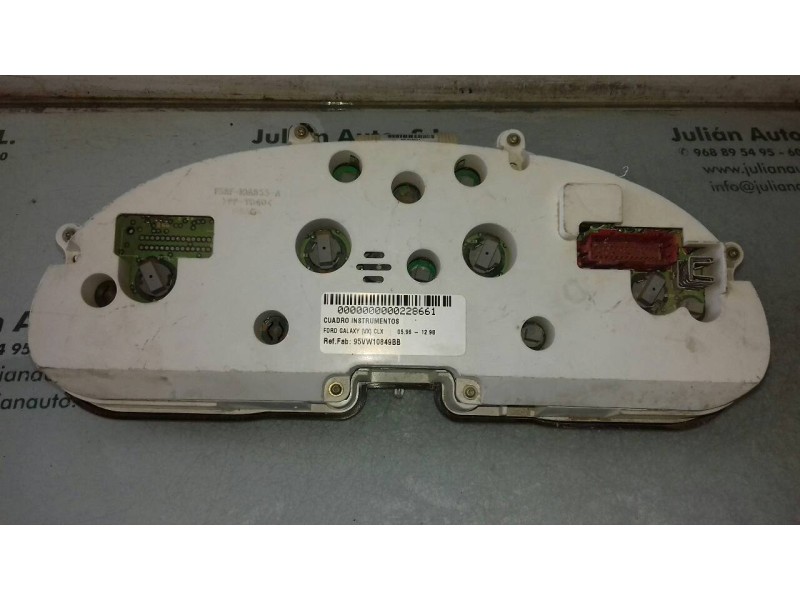 Recambio de cuadro instrumentos para ford galaxy (vx) clx referencia OEM IAM 95VW10849BB 7M0919861D F5RF10A855A