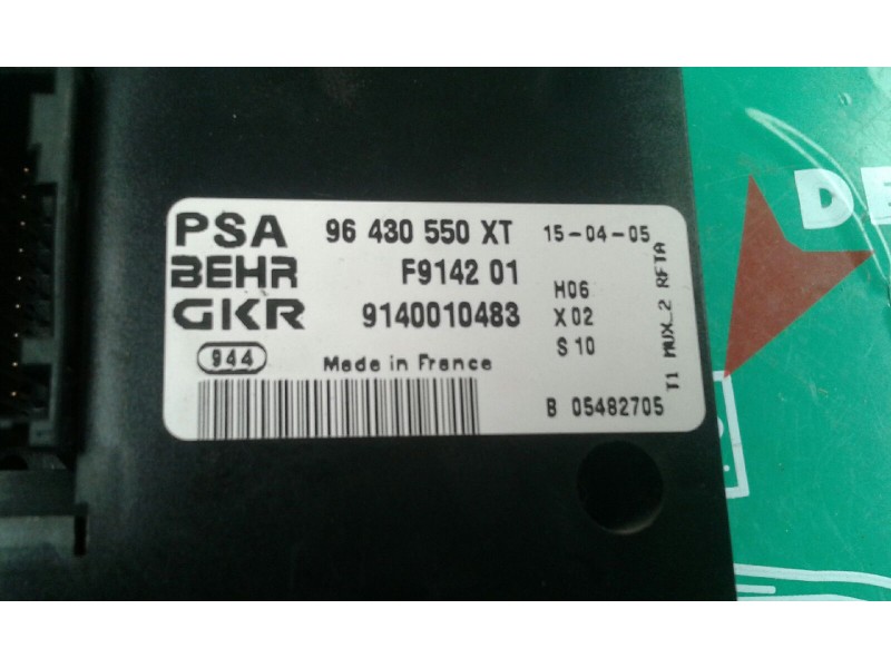 Recambio de mando climatizador para peugeot 206 berlina xs referencia OEM IAM 96430550XT F914201 9140010483