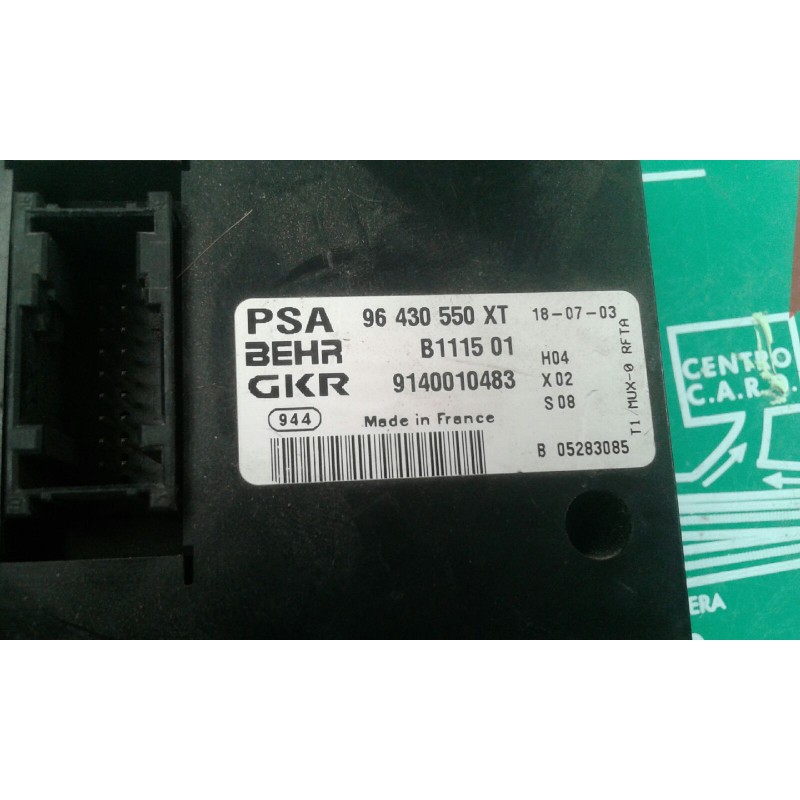 Recambio de mando climatizador para peugeot 206 berlina xn referencia OEM IAM 96430550XT B111501 9140010483