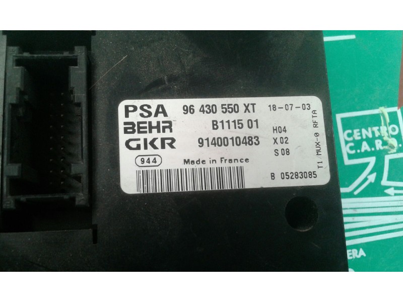 Recambio de mando climatizador para peugeot 206 berlina xn referencia OEM IAM 96430550XT B111501 9140010483