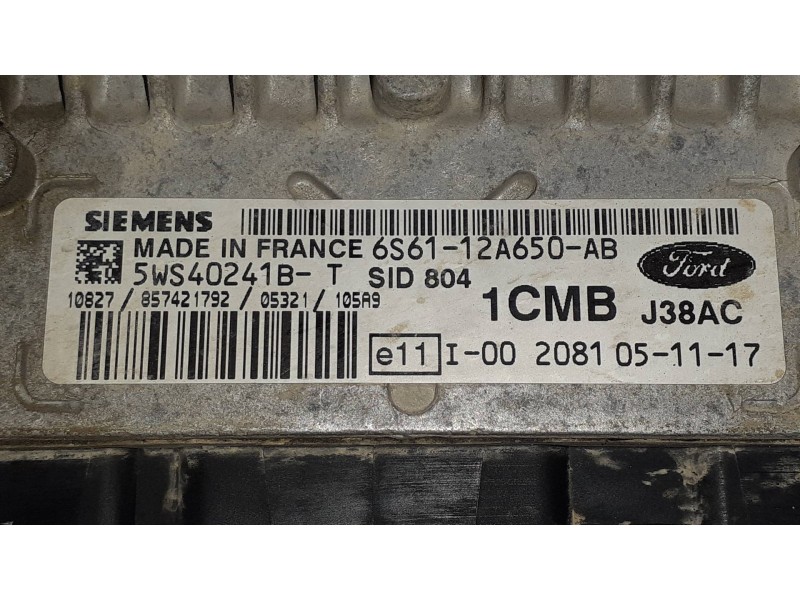 Recambio de centralita motor uce para ford fiesta (cbk) ambiente referencia OEM IAM 6S6112A650AB 5WS40241B SIEMENS