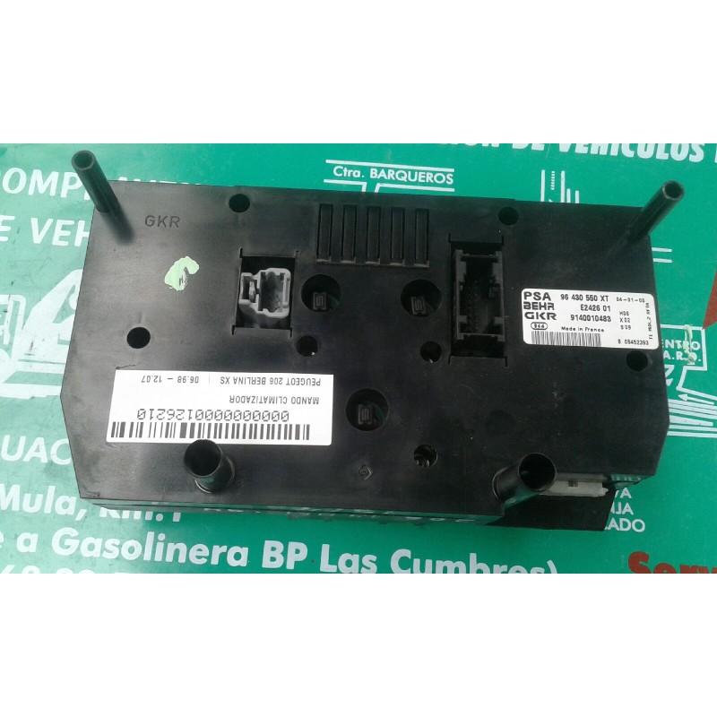 Recambio de mando climatizador para peugeot 206 berlina xs referencia OEM IAM 96430550XT E242601 9140010483