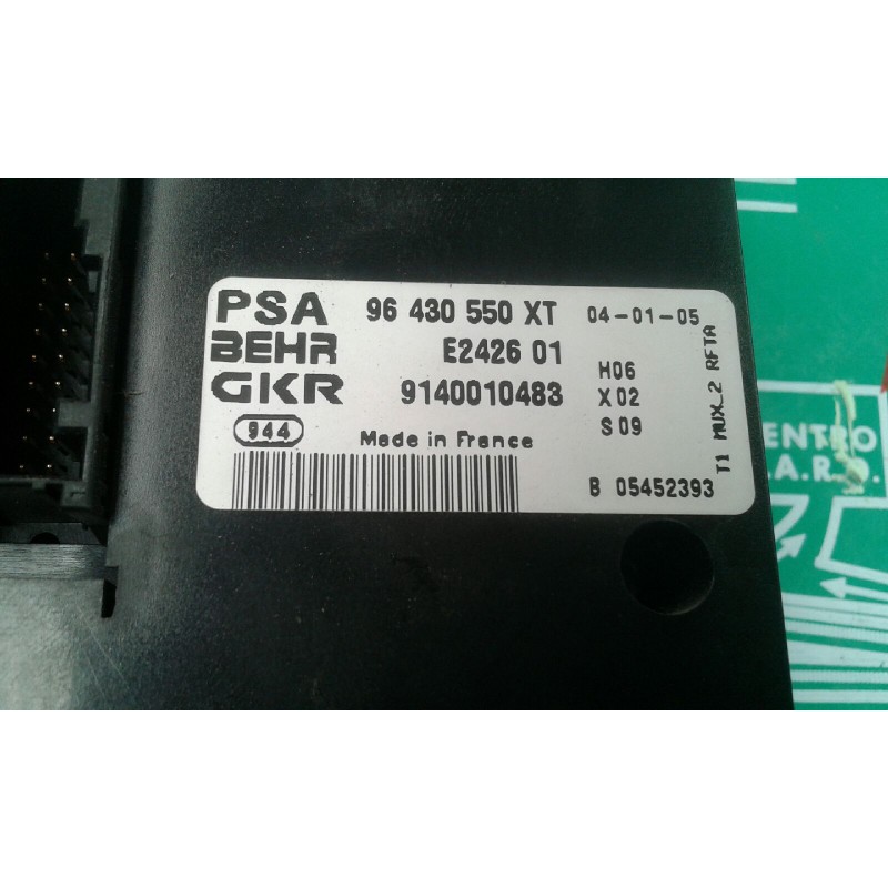 Recambio de mando climatizador para peugeot 206 berlina xs referencia OEM IAM 96430550XT E242601 9140010483