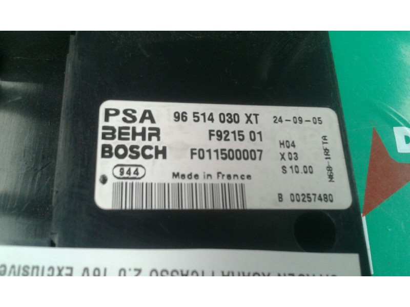 Recambio de mando climatizador para citroen xsara picasso 2.0 16v exclusive referencia OEM IAM 96514030XT F921501 F011500007