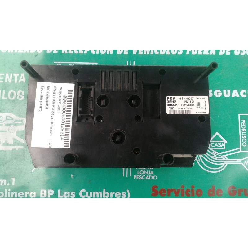 Recambio de mando climatizador para citroen xsara picasso 2.0 hdi exclusive referencia OEM IAM 96514030XT F921501 F011500007
