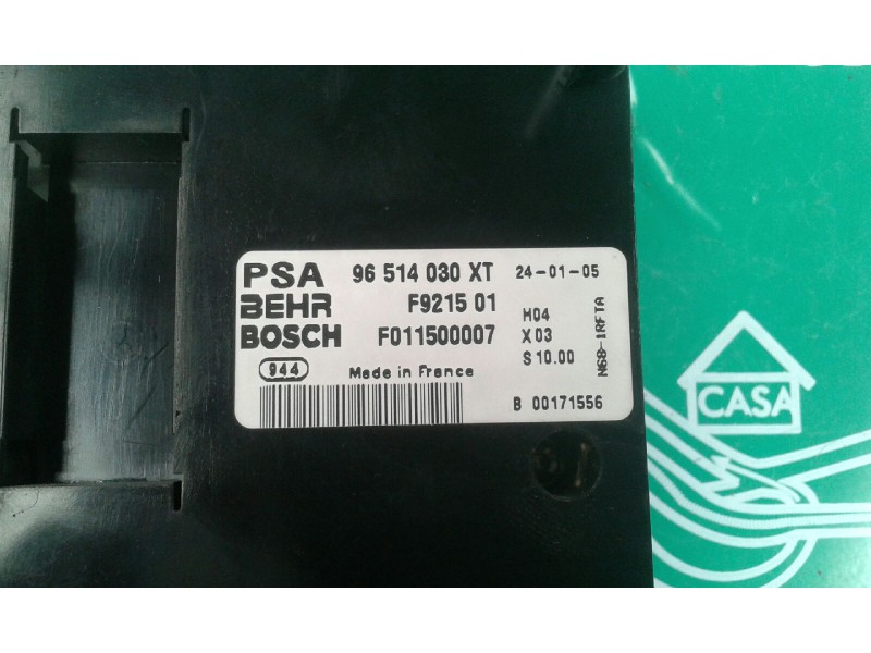 Recambio de mando climatizador para citroen xsara picasso 2.0 hdi exclusive referencia OEM IAM 96514030XT F921501 F011500007