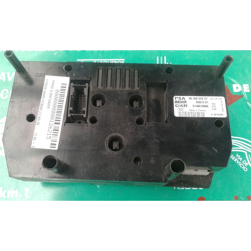 Recambio de mando climatizador para citroen xsara picasso 2.0 hdi sx referencia OEM IAM 96450543XT B067501 9140010506