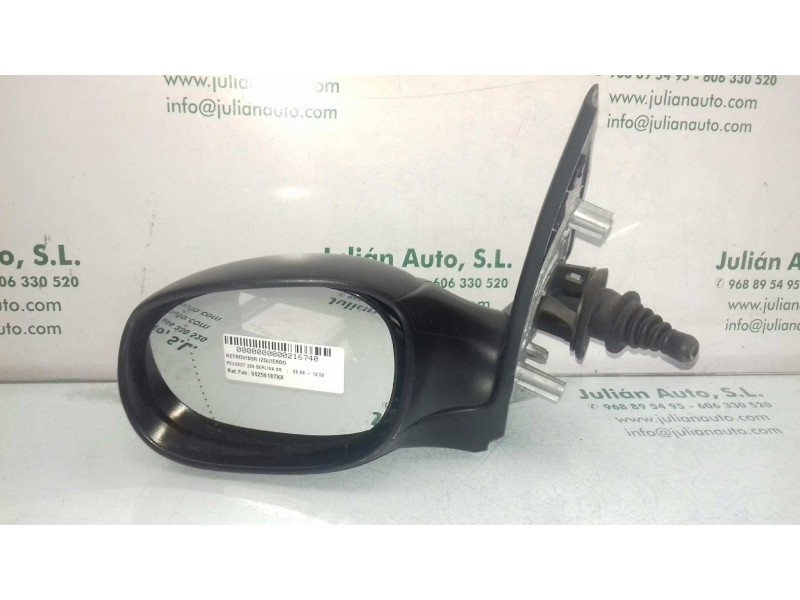 Recambio de retrovisor izquierdo para peugeot 206 berlina xr referencia OEM IAM 96259187XX  MANUAL