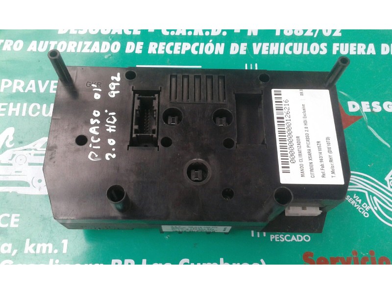 Recambio de mando climatizador para citroen xsara picasso 2.0 hdi exclusive referencia OEM IAM 96314105ZR 7576101 9140010369