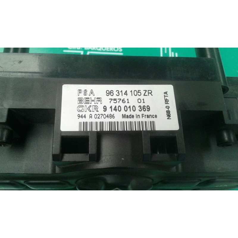Recambio de mando climatizador para citroen xsara picasso 2.0 hdi exclusive referencia OEM IAM 96314105ZR 7576101 9140010369