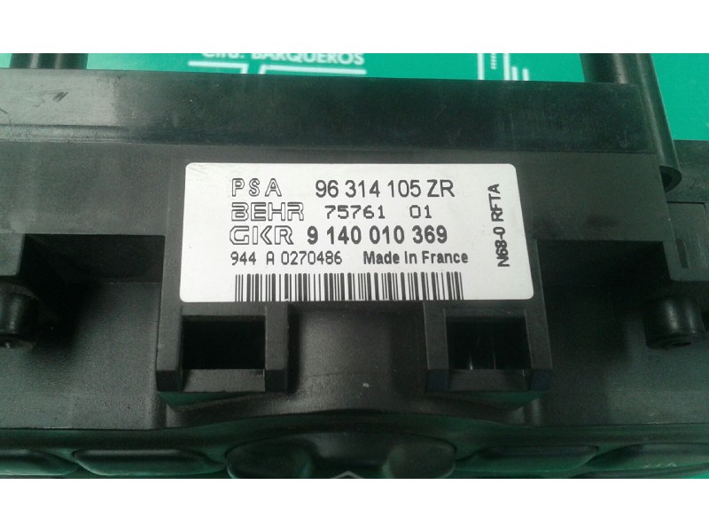 Recambio de mando climatizador para citroen xsara picasso 2.0 hdi exclusive referencia OEM IAM 96314105ZR 7576101 9140010369