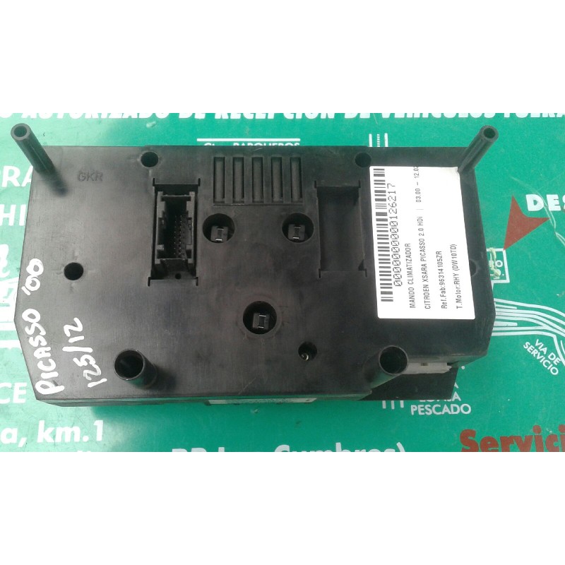 Recambio de mando climatizador para citroen xsara picasso 2.0 hdi referencia OEM IAM 96314105ZR 6454301 9140010369