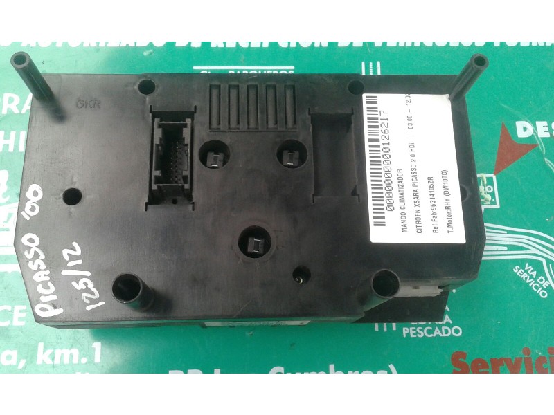Recambio de mando climatizador para citroen xsara picasso 2.0 hdi referencia OEM IAM 96314105ZR 6454301 9140010369