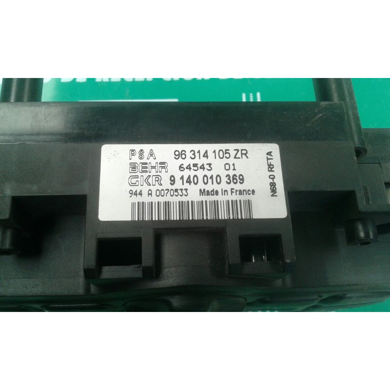Recambio de mando climatizador para citroen xsara picasso 2.0 hdi referencia OEM IAM 96314105ZR 6454301 9140010369