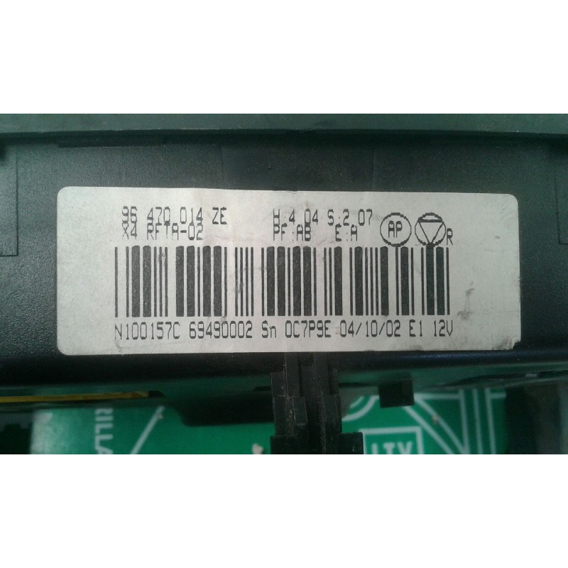 Recambio de mando climatizador para citroen c5 berlina 2.0 hdi premier referencia OEM IAM 96470014ZE 69490002 VALEO