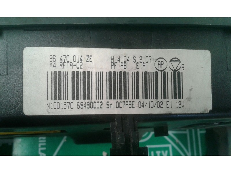 Recambio de mando climatizador para citroen c5 berlina 2.0 hdi premier referencia OEM IAM 96470014ZE 69490002 VALEO