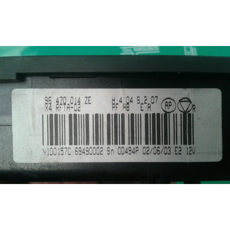 Recambio de mando climatizador para citroen c5 berlina 2.0 hdi premier referencia OEM IAM 96470014ZE 69490002 VALEO