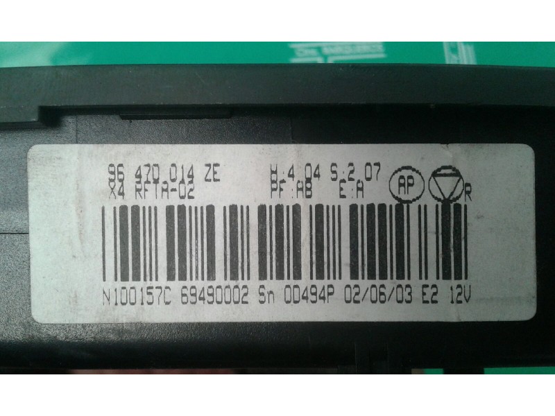 Recambio de mando climatizador para citroen c5 berlina 2.0 hdi premier referencia OEM IAM 96470014ZE 69490002 VALEO