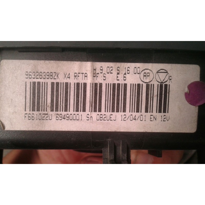 Recambio de mando climatizador para citroen c5 berlina 2.0 hdi x referencia OEM IAM 96326398ZK 69490001 VALEO