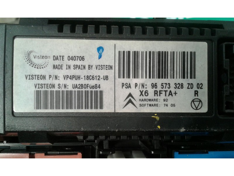 Recambio de mando climatizador para citroen c6 exclusive referencia OEM IAM 96573328ZD  VISTEON