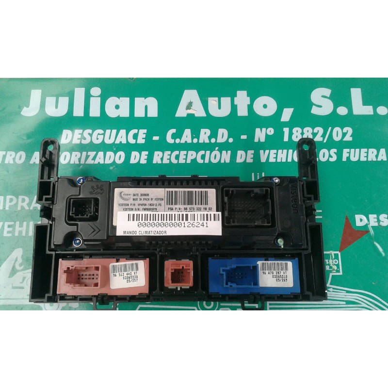 Recambio de mando climatizador para peugeot 407 sw st confort referencia OEM IAM 96573322YW VP4PUH18C612FG VISTEON