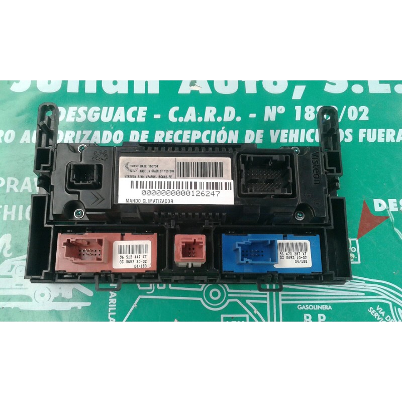 Recambio de mando climatizador para peugeot 407 sw st confort pack referencia OEM IAM 96573322YW VP4PUH18C612FE VISTEON