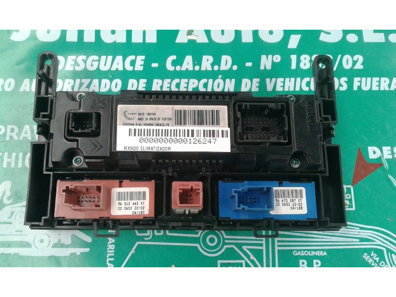 Recambio de mando climatizador para peugeot 407 sw st confort pack referencia OEM IAM 96573322YW VP4PUH18C612FE VISTEON