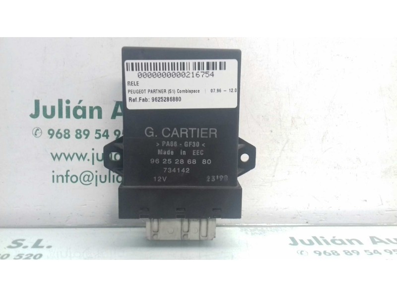 Recambio de rele para peugeot partner (s1) combispace referencia OEM IAM 9625286880 734142 G. CARTIER