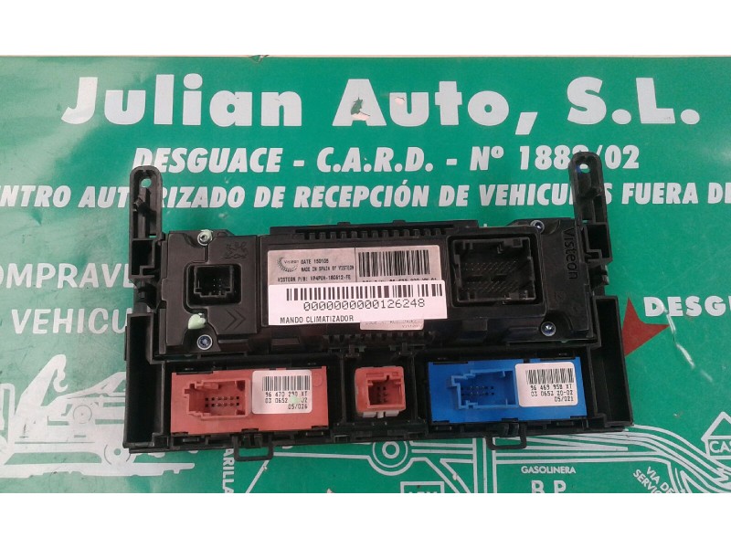 Recambio de mando climatizador para peugeot 407 st confort referencia OEM IAM 96573322YW VP4PUH18C612FE VISTEON