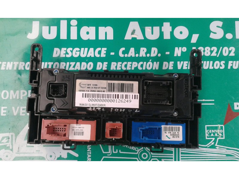 Recambio de mando climatizador para citroen c5 berlina lx (e) referencia OEM IAM 96573328YW VP4PUH18C612MG VISTEON
