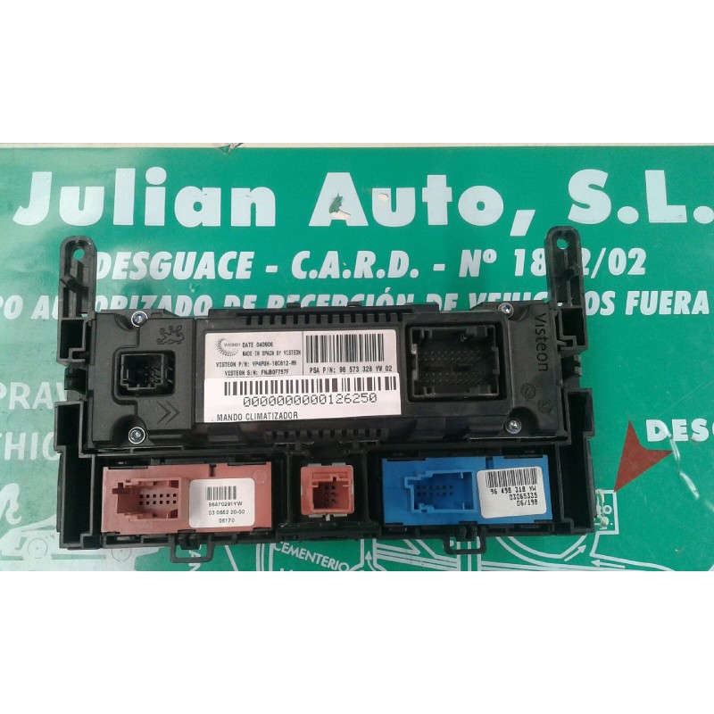 Recambio de mando climatizador para citroen c5 berlina lx (e) referencia OEM IAM 96573328YW VP4PUH18C612MH VISTEON