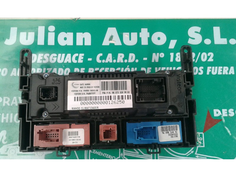 Recambio de mando climatizador para citroen c5 berlina lx (e) referencia OEM IAM 96573328YW VP4PUH18C612MH VISTEON