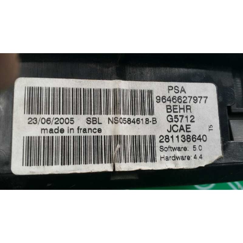 Recambio de mando climatizador para peugeot 307 break/sw (s2) sw pack referencia OEM IAM 9646627977 281138640 BEHR