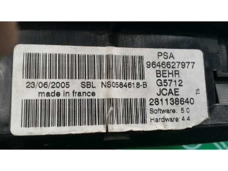 Recambio de mando climatizador para peugeot 307 break/sw (s2) sw pack referencia OEM IAM 9646627977 281138640 BEHR