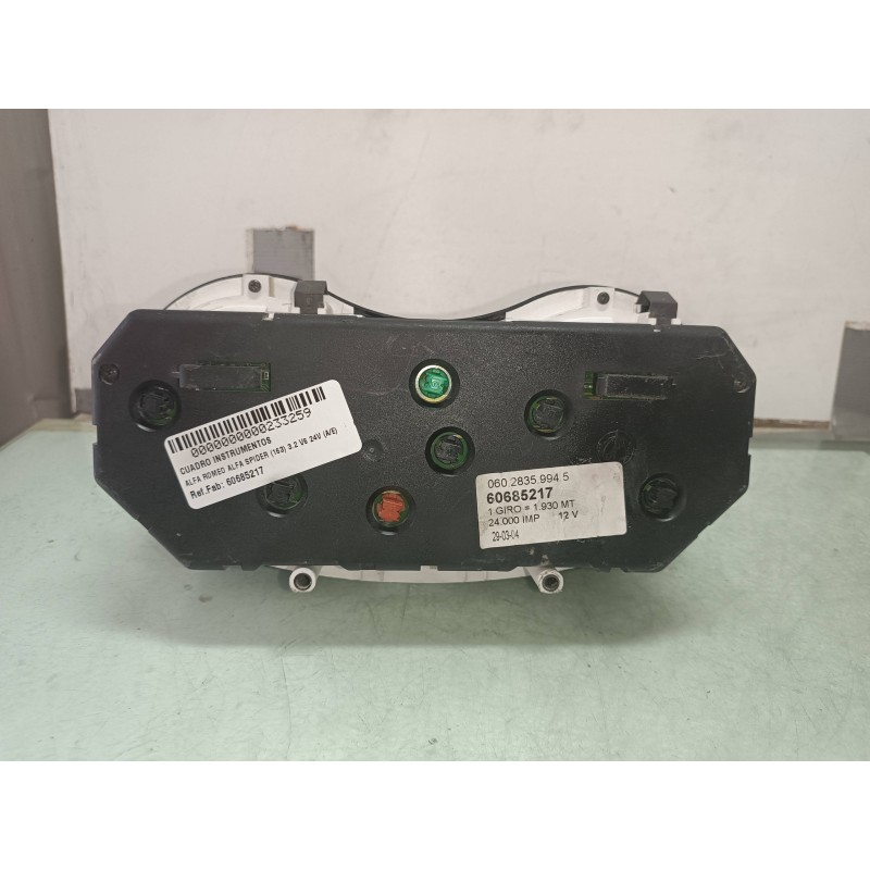 Recambio de cuadro instrumentos para alfa romeo spider (163) 3.2 v6 24v (a/e) referencia OEM IAM 60685217  